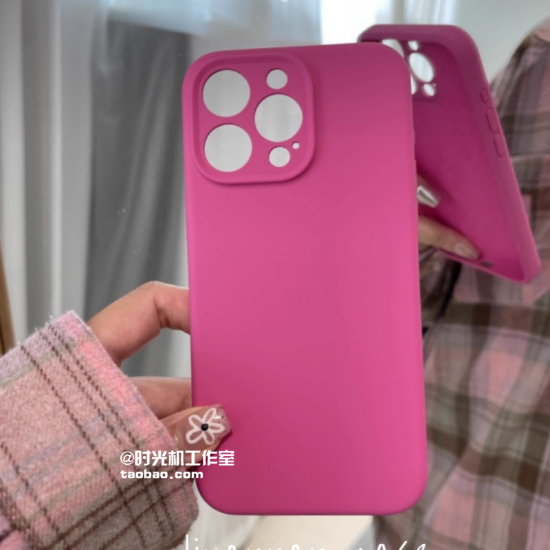 INS辣妹火龙果玫红适用小米14手机壳15Ultra真液态硅胶13Pro保护套红米K70/K60Pro不发黄k50全包镜头精孔软壳