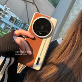 X300复古棕相机壳适用vivoX200手机壳Promini保护套华为Mate70 80防指纹oppoFindX8女魔术7小米13 15Ultra