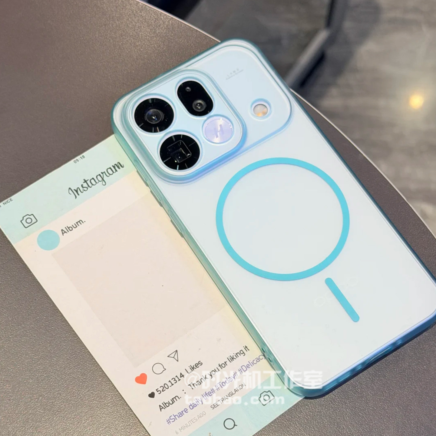 适用OPPOFindx9spro透明彩色磁吸