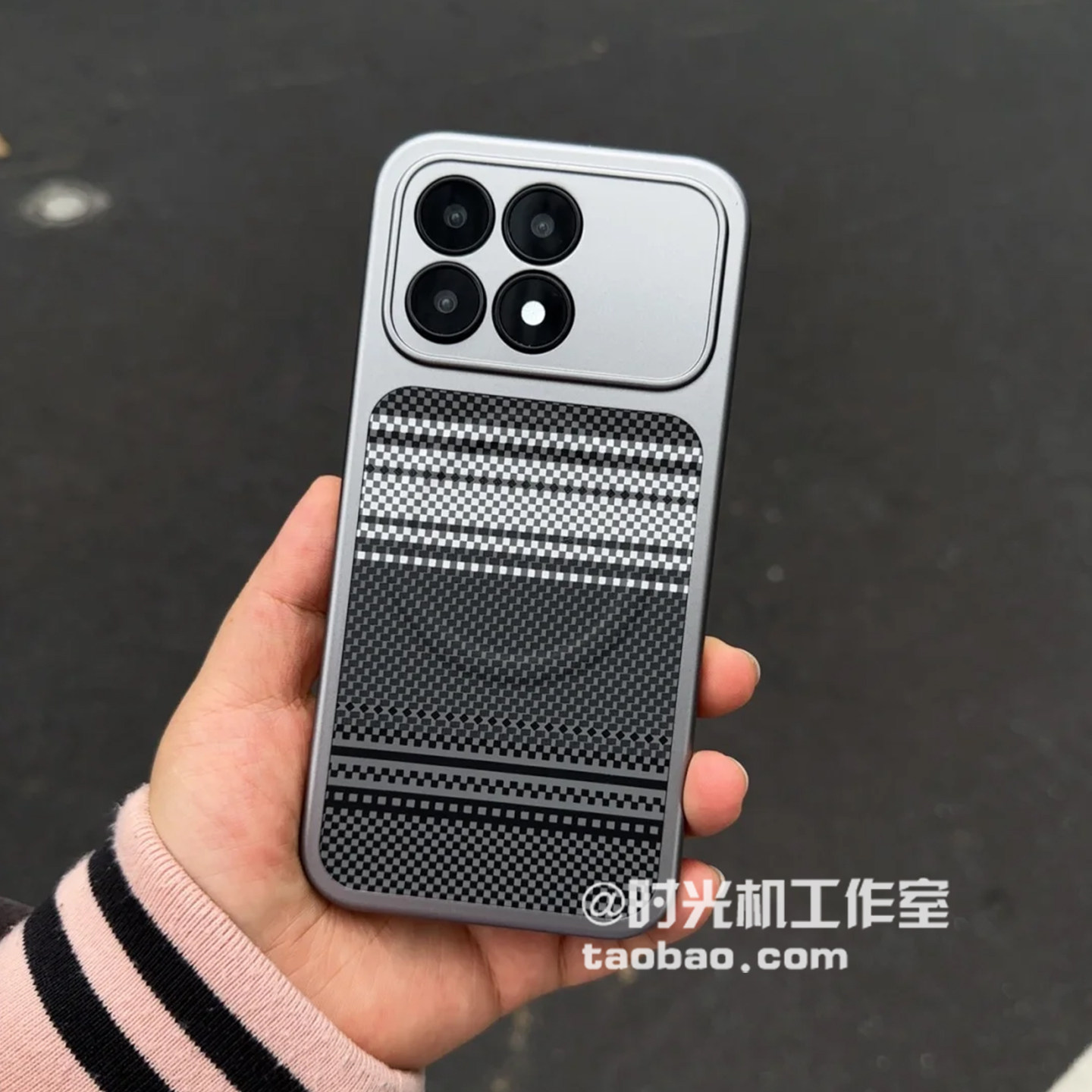 落日灰凯夫拉碳纤维纹理磁吸壳适用红米K90Promax手机壳小米k90抗指纹电镀银高级感17女男士保护套硬壳格纹