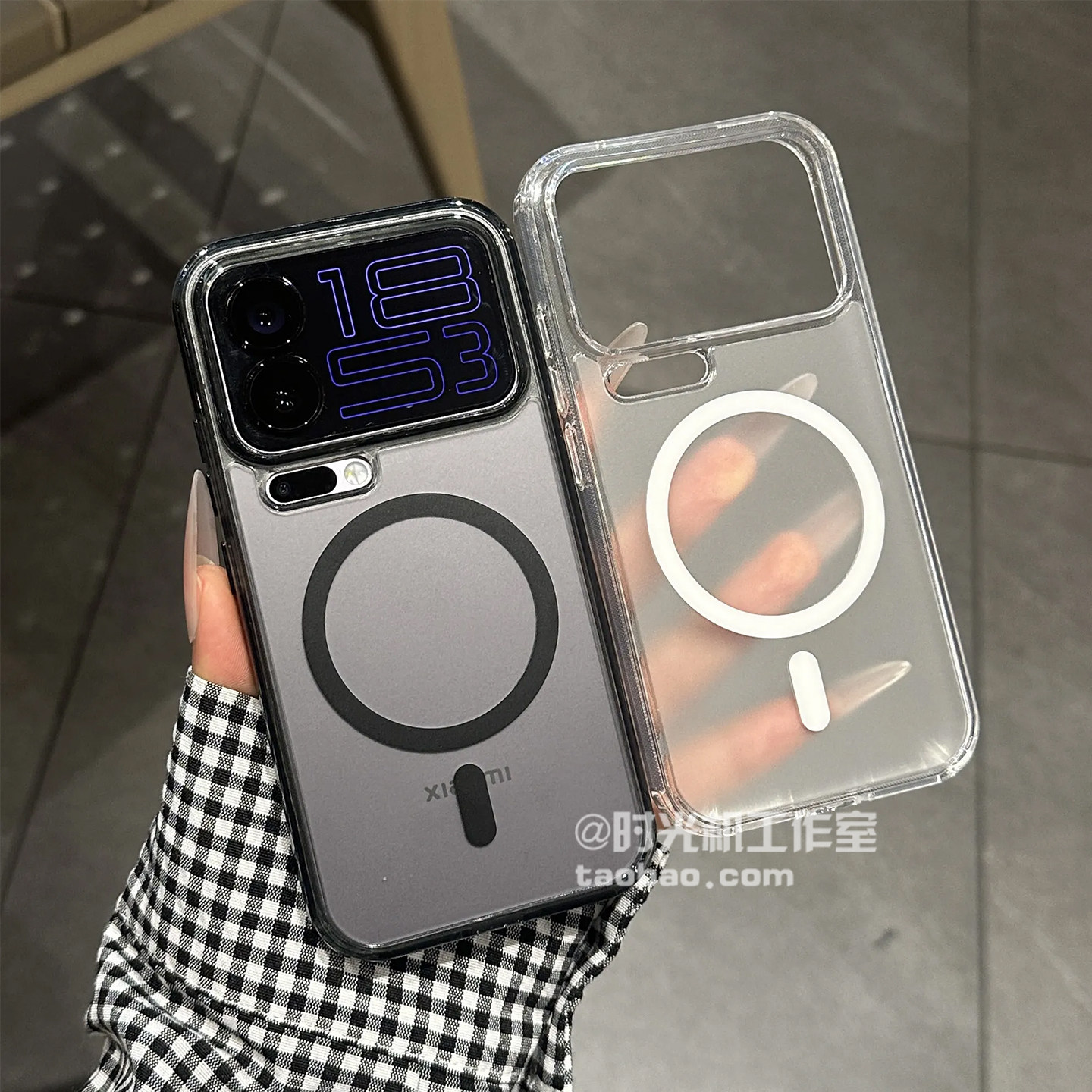 柔纱冰雾透明黑白磁吸壳适用小米17Promax手机壳m17保护套15Ultra高级感MI14全包边硬壳防摔简约男女新款大孔
