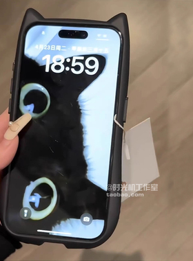 猫耳朵荣耀magic6气囊防摔适用华为Pura70手机壳透明亚克力Mate60Pro+全包Nova12新款11硬p50e可爱女40保护套