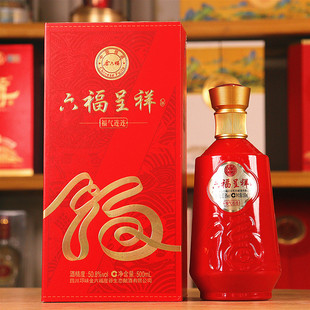 六福呈祥福气连连50.8度浓香型配制白酒500*6瓶送礼聚