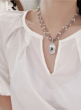 水晶多层女闪亮首饰气质轻奢时尚