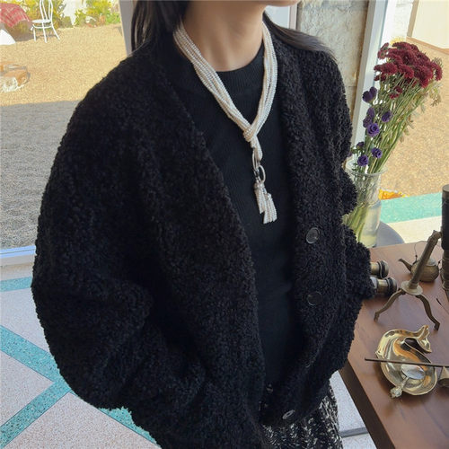 天然珍珠项链多层长款毛衣链大气