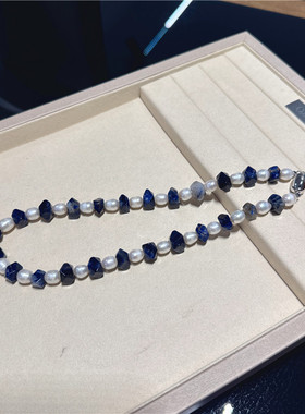 青金石首饰高贵项链女轻奢高级感