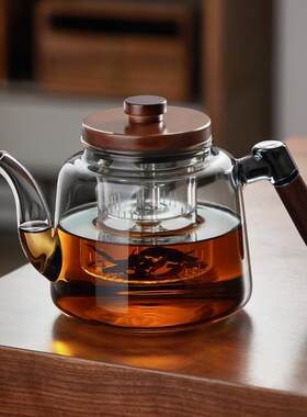 玻璃家用泡茶壶煮茶器2026新款加厚耐高温茶水分离烧水壶侧把茶具