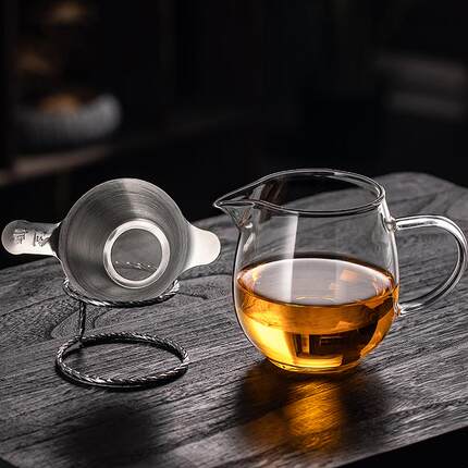 茶具小青柑分茶杯公道杯耐热加厚高硼硅玻璃公杯茶漏网器茶壶过滤