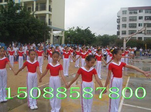 新款中小学生广播体操服装运动会比赛服装健美操儿童团体操练功服