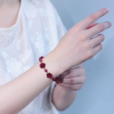 朱砂玫瑰花四叶草梅花