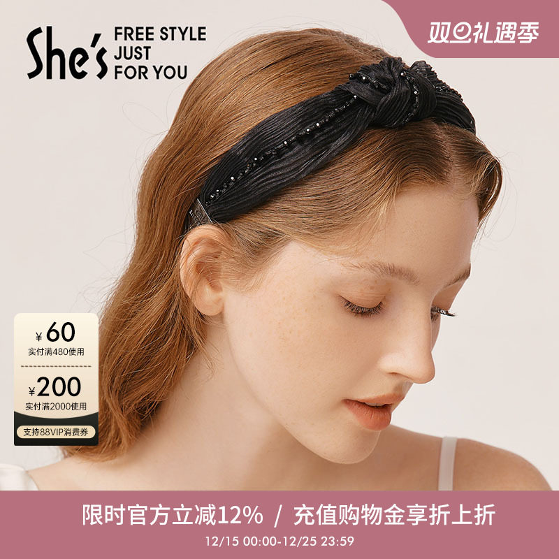 shes经典欧根纱工艺浪漫风发箍