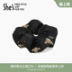 shes茜子轻简循迹几何菱形钉珠盘发发圈马尾发绳小众设计感发饰