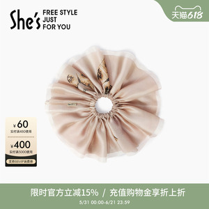 shes茜子国风蝴蝶印花大肠发圈