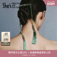 shes茜子意境东方原创国潮新中式 流苏轻奢珠宝感盘发横夹半发顶夹
