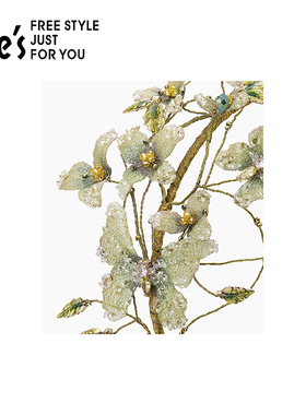 shes莫奈印象轻奢原创刺绣蝴蝶花朵发箍头箍发卡新中式发饰头饰女