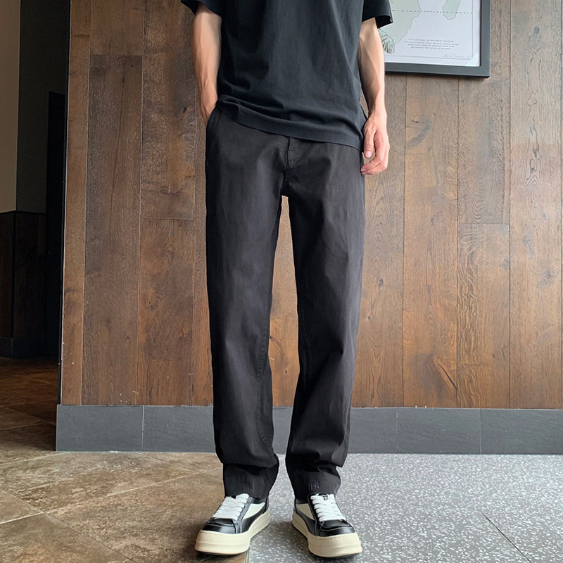 抖音美式可调节水洗破坏耐磨直筒做旧休闲裤男高街K1006P65,男装休闲裤,星座1102