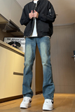 秋款2025新款复古牛仔裤男潮牌合体水洗直筒窄版男裤6603P55控78，男装牛仔裤，星座1102