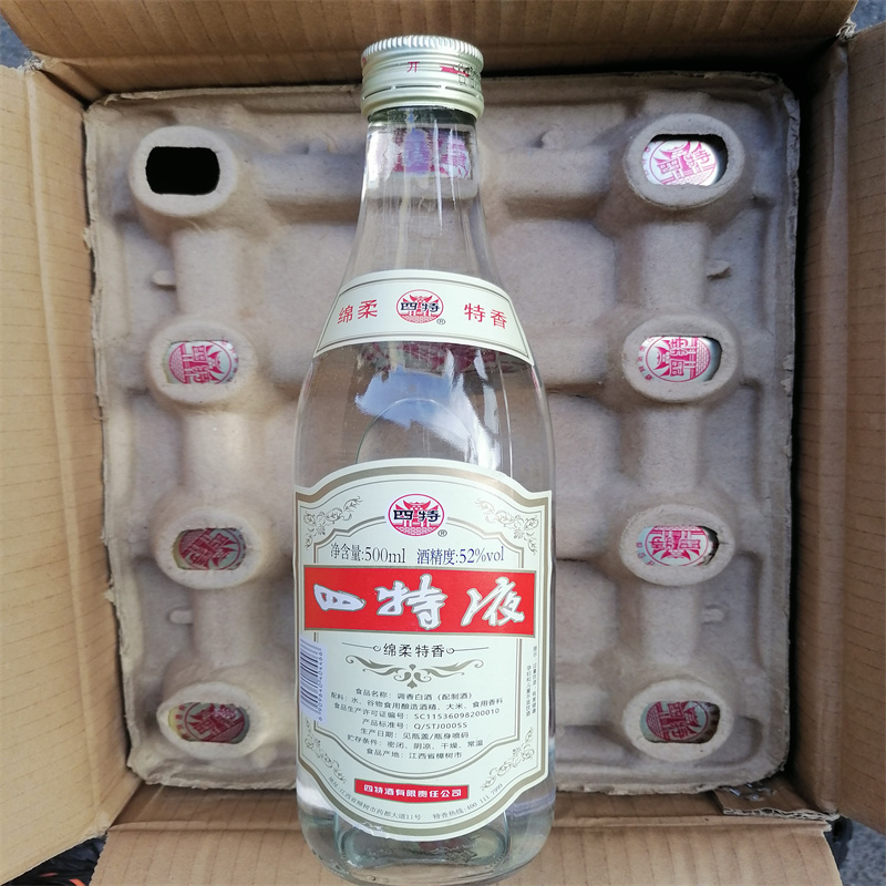 四特酒52度四特液白酒江西特产老酒樟树贡酒米酒玻瓶绵柔特香型莲