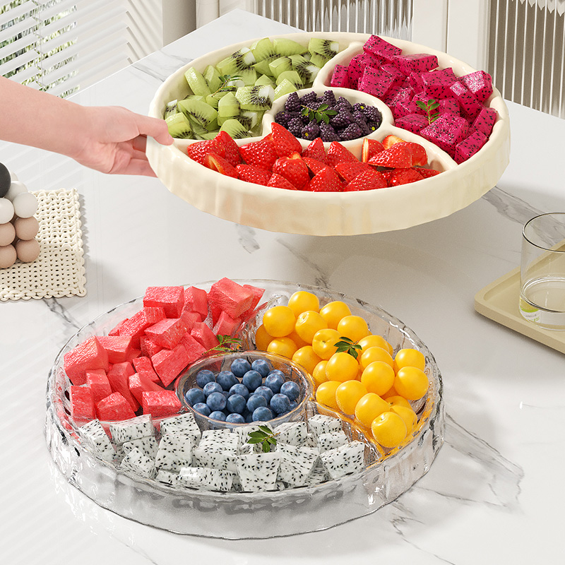 分格干果盘轻奢水果盘客厅高档