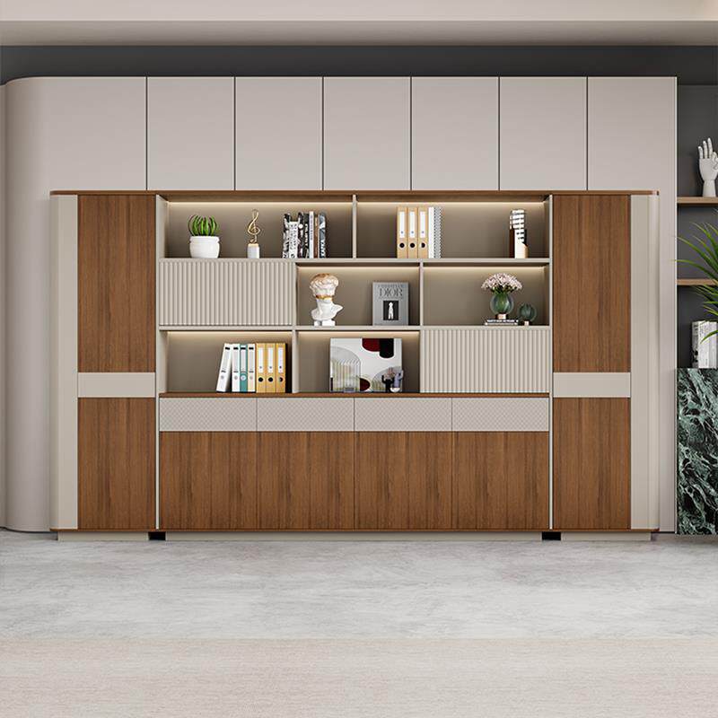 0级别板材老板办公室背景柜书柜文件柜资料柜柜子储物柜木质柜子