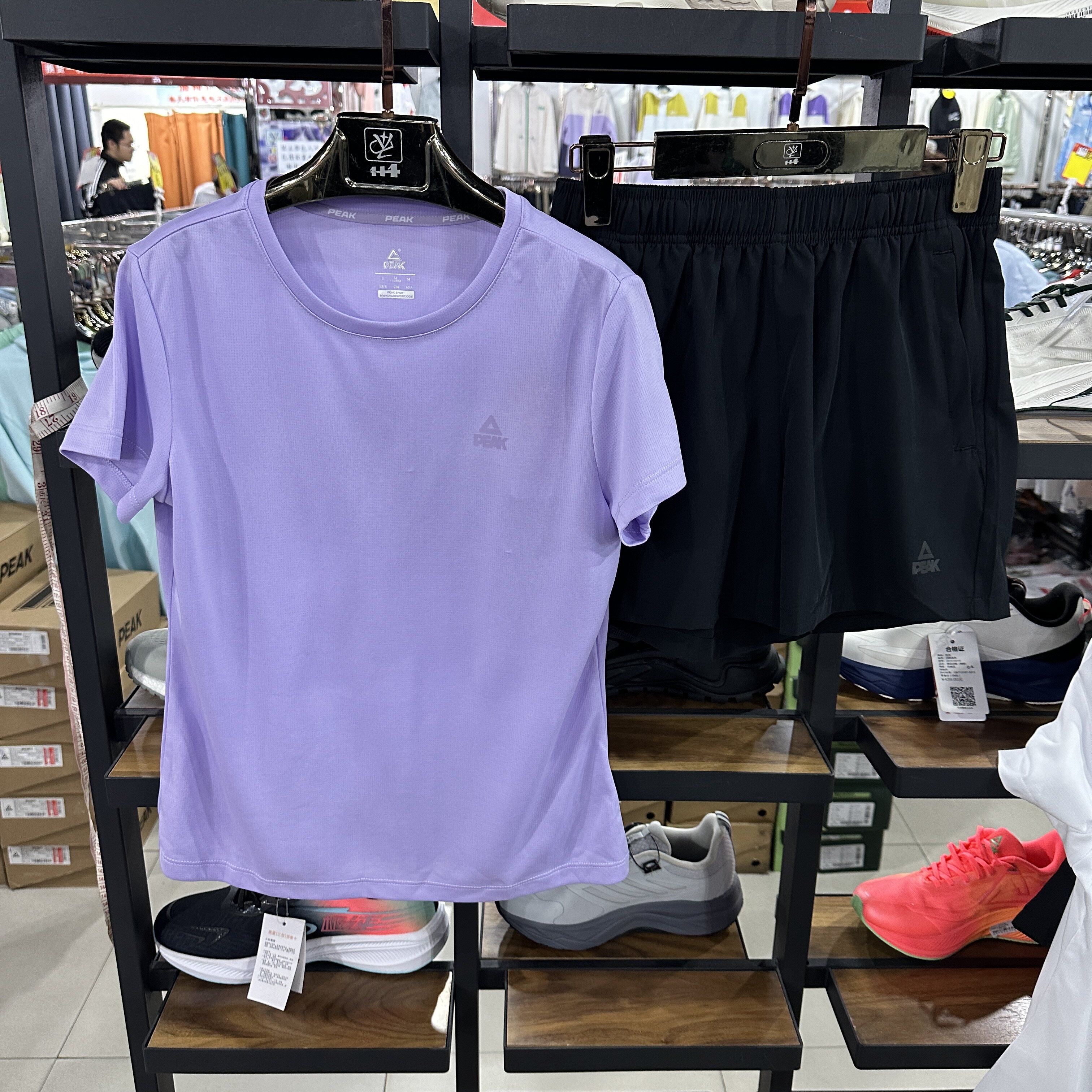 匹克正品女夏季跑步短袖套装休闲运动健身半袖上衣短裤DF152002