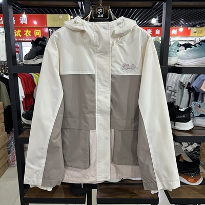 乔丹女宽松肥版休闲时尚薄绒外套