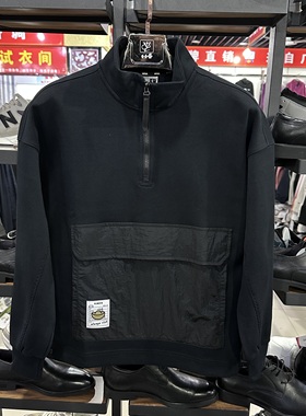 乔丹正品男子春秋款立领套头卫衣休闲时尚宽松版上衣GWD11221582