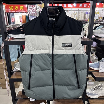 乔丹正品男子梭织羽绒马甲运动休闲加厚保暖无袖上衣EMD43223311