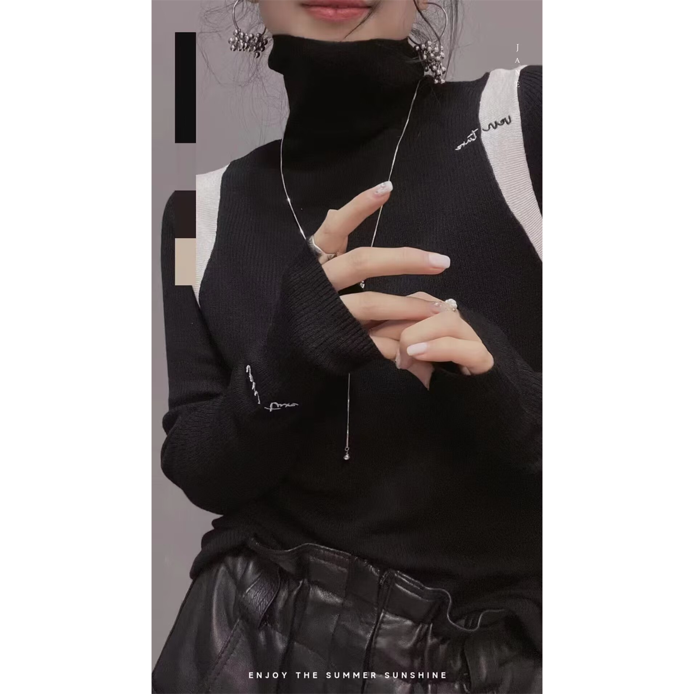 衣唯硕秋冬新款打底针织衫女上衣