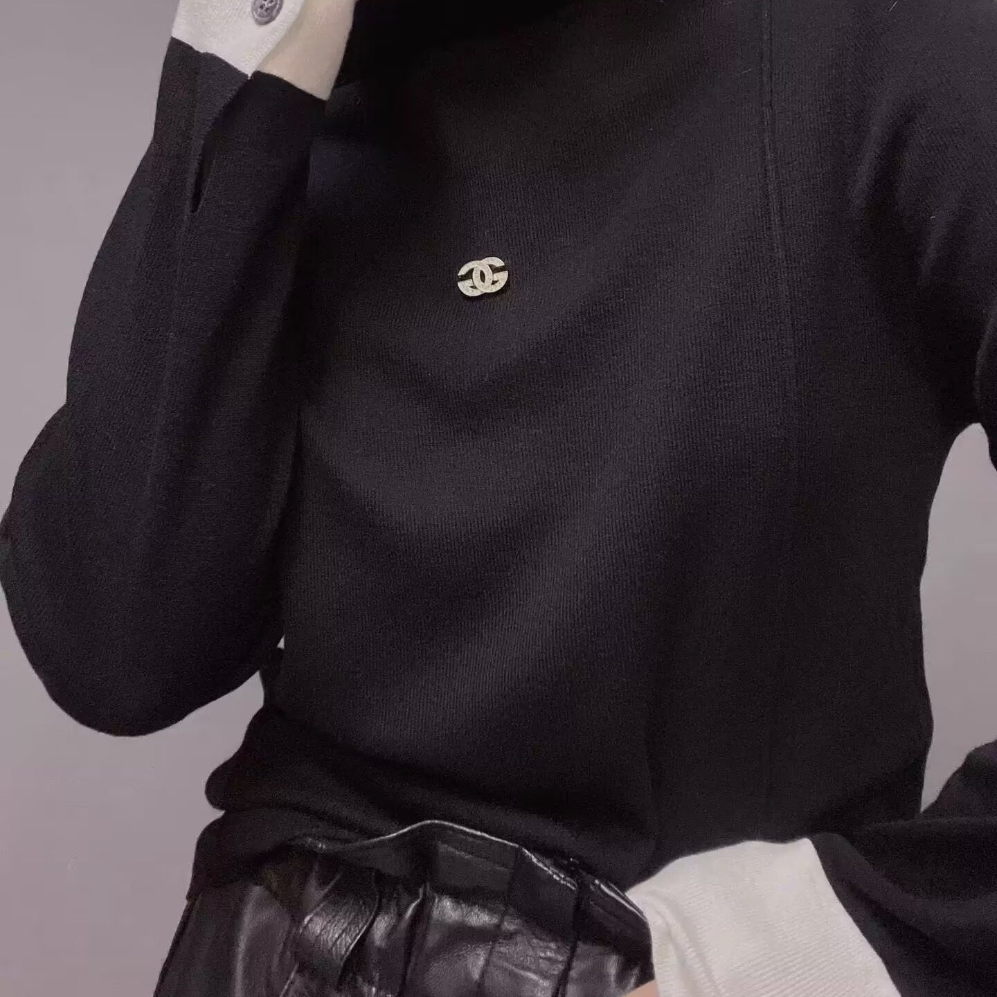 衣唯硕秋季高领针织打底衫女上衣