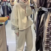 2025春季 新款 立领休闲百搭韩版 风情印象1208圈棉正品 大码 卫衣女