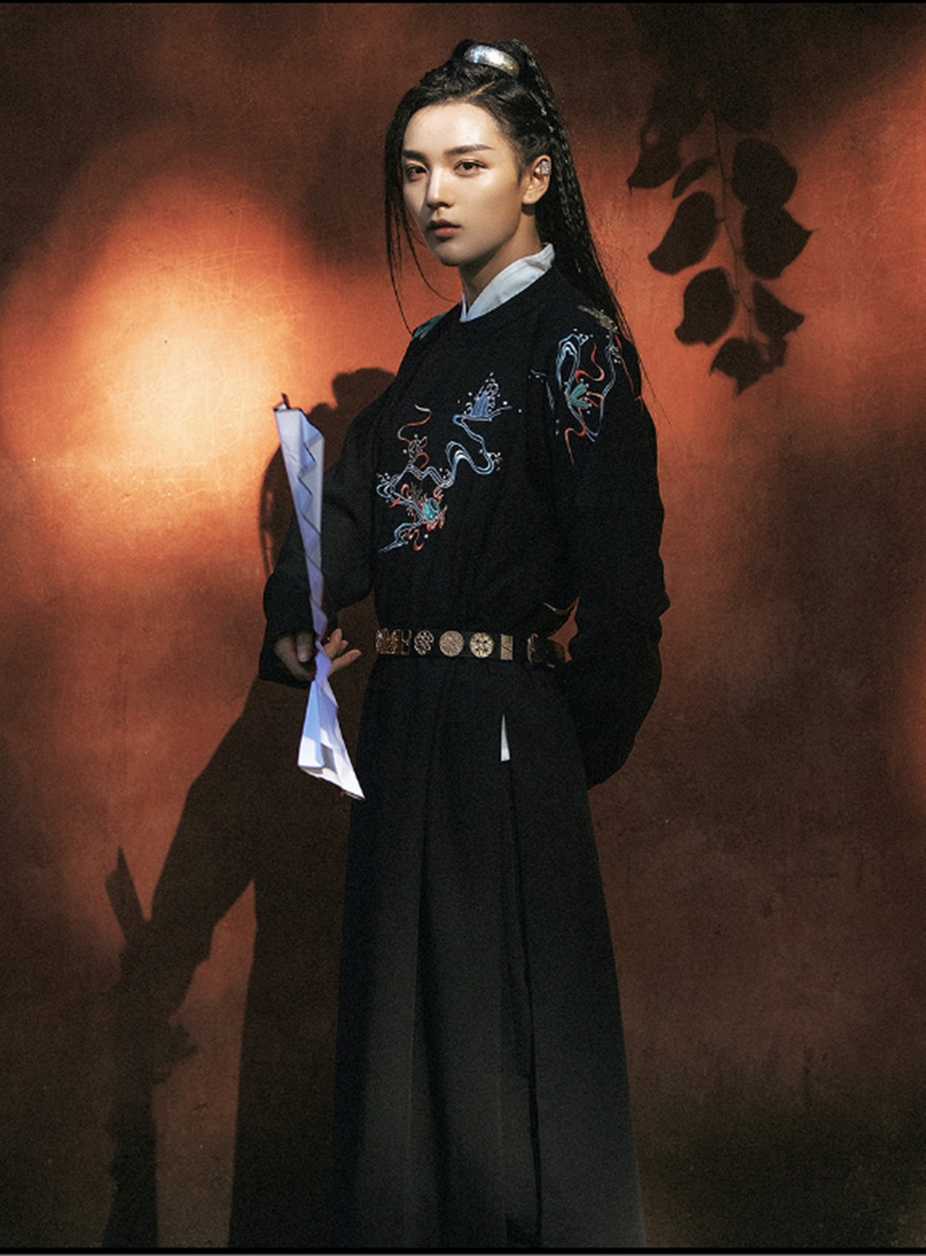 汉服版型圆领袍纸样裁剪图纸男女情侣款古装cad制版画图定制打印