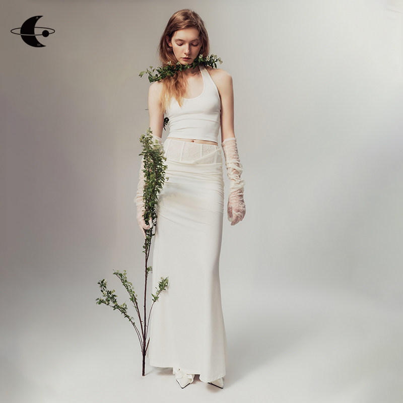 AnnoMundi 落暮烟云 蕾丝鱼骨维纳斯鱼尾半身裙女设计感a字长裙,女装/女士精品,半身裙,淘宝优惠券,粉丝福利购,淘宝优惠卷