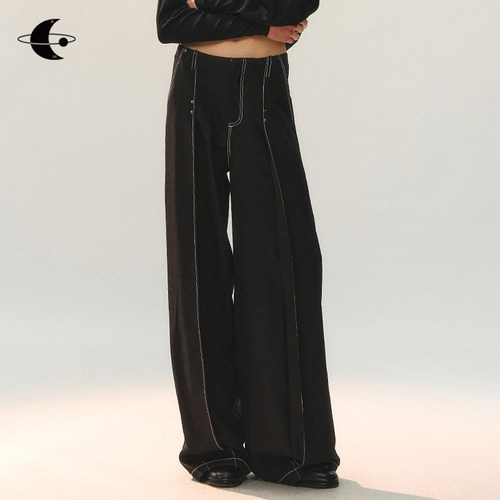 裤子2026新款阔腿长裤女拖地裤