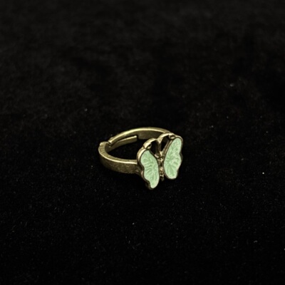 vintage 古着 butterfly蝴蝶中古戒指 古著饰品