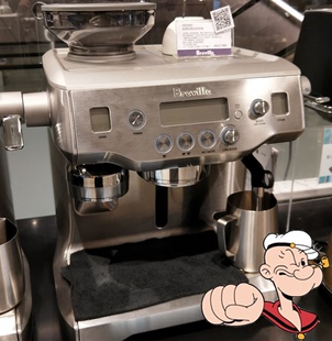 Breville铂富BES980自动研磨压粉打奶泡咖啡机意大利制造香港代购