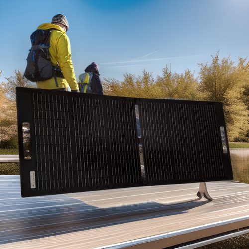 现货便携式太阳能包手提太阳能折叠包100W户外应急可折叠充电