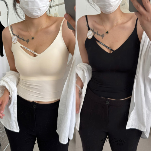 黛美芮个性无痕女粉底液内衣背心