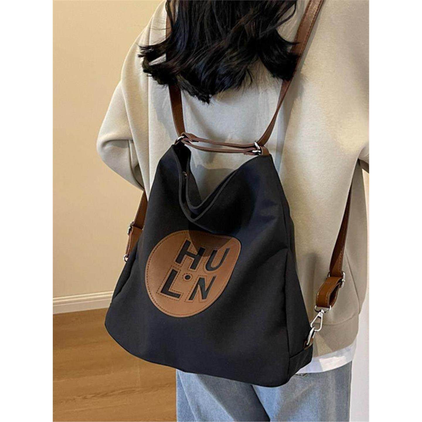 三用双肩背包女斜挎单肩2025新款通勤帆布包大容量托特包学生秋冬,箱包皮具/热销女包/男包,时尚帆布包,淘宝优惠券,粉丝福利购,淘宝优惠卷