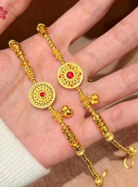 金店同款爆款珐琅八宝罗盘葫芦盘缠珠珠手链 复古轻奢高级感百搭