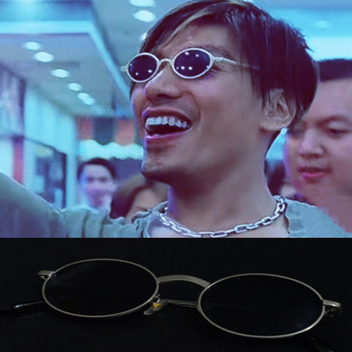 古惑仔东兴乌鸦张耀扬同款墨镜超酷椭圆小框太阳眼镜千禧太子镜潮