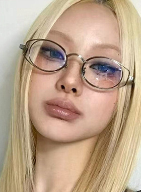 欧美复古金属朋克风椭圆形太阳镜