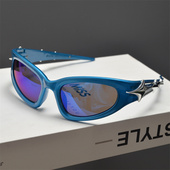 赛博朋克未来科技感星星装 饰太阳眼镜男女潮人机能风嘻哈蹦迪墨镜