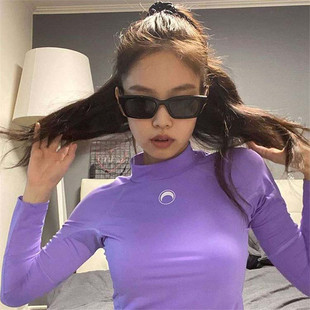 眼镜网红潮个性 墨镜jennie珍妮同款 复古小方框太阳镜 新款 2020夏季