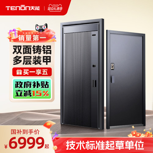 亚太天能精雕铸铝装甲智能门