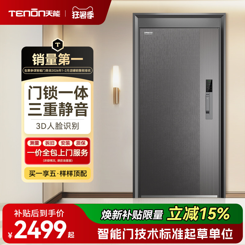 亚太天能智能门家用防盗入户门