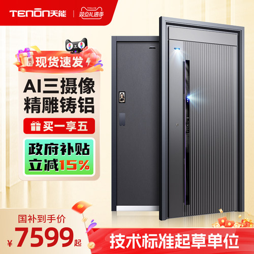 亚太天能精雕铸铝智能入户门