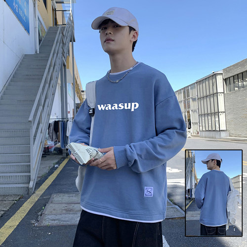 春秋季男士卫衣假两件