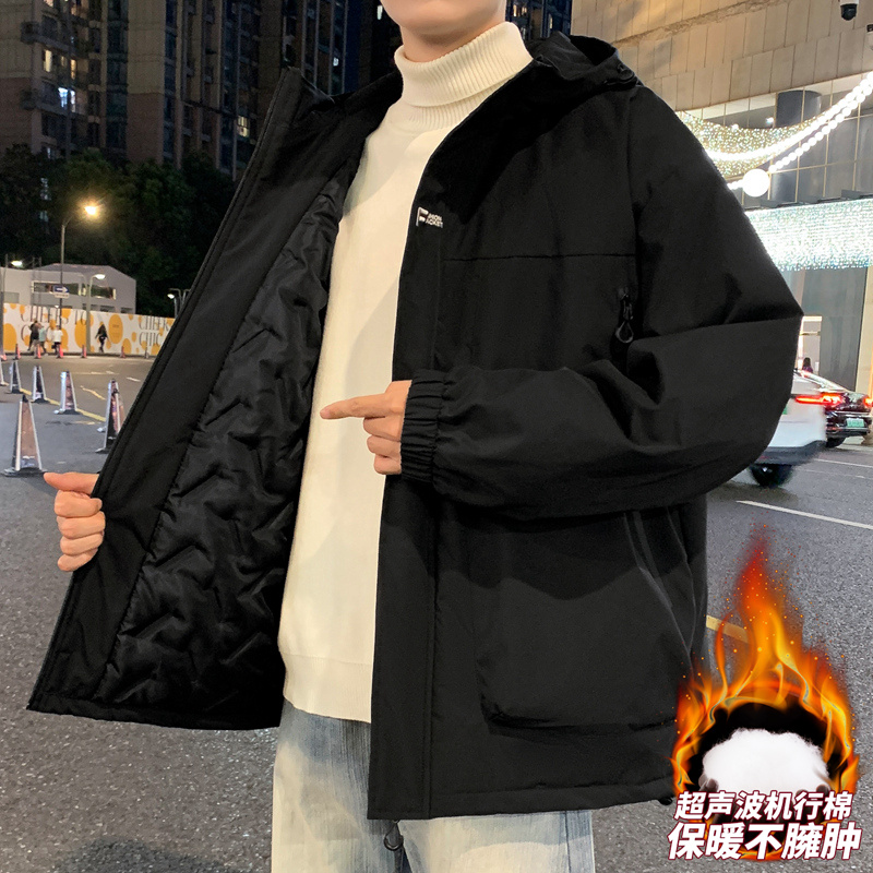 防风防水冲锋衣连帽春秋宽松绣花