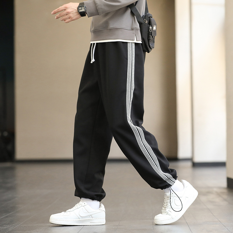 长裤宽松休闲运动抽绳纯棉卫裤男